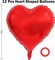12Pcs Red Heart Balloons, 18 Inch, Love Balloons for Valentine's Day, Wedding, Birthday Decorations